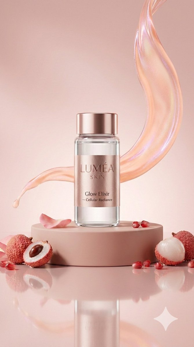 Luxury Skincare Commercial Photography: Glow Elixir — example 1