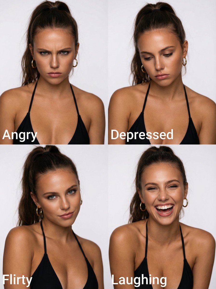 Nano Banana Pro JSON Prompt for 4-Photo Collage of Moods — example 1