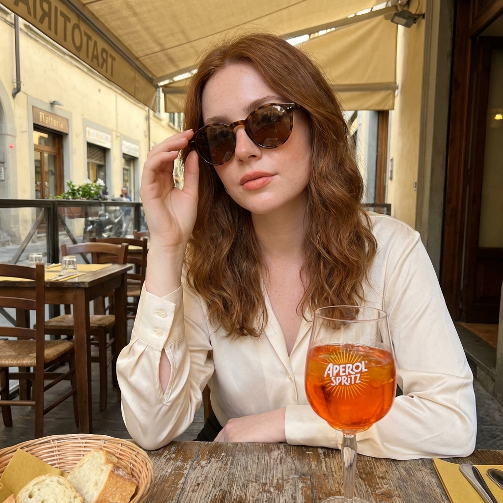 Golden Hour Portrait at Italian Trattoria — example 1