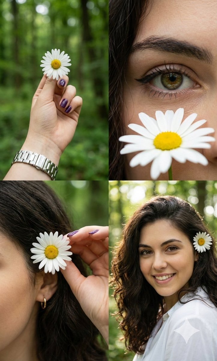 Photorealistic Daisy Collage — example 1