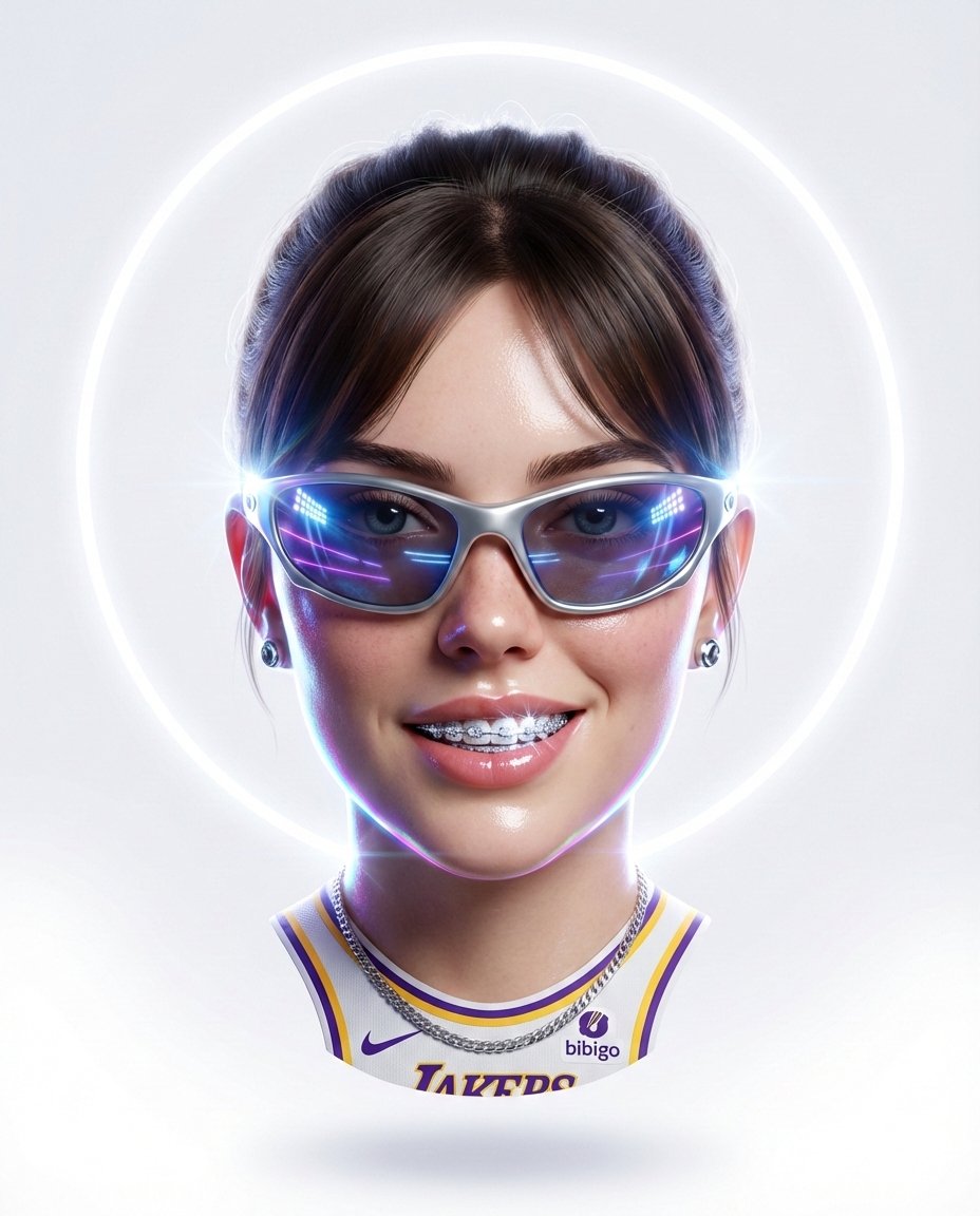 Dynamic 3D Floating Head Portrait — example 1