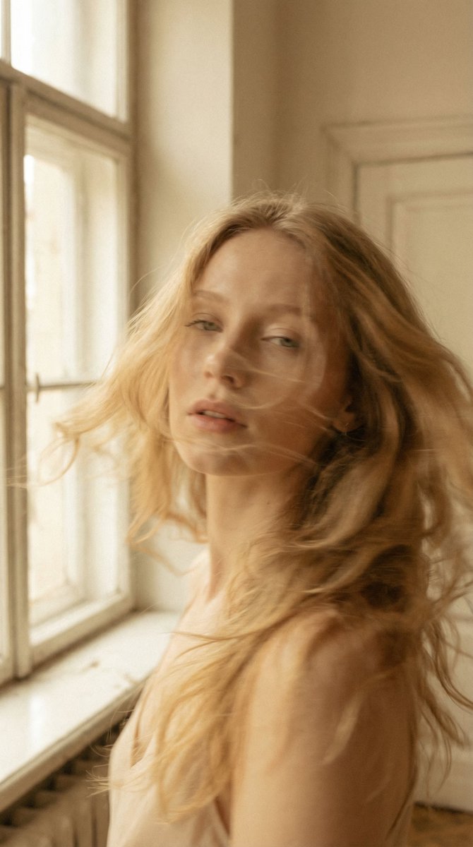 Soft Cinematic Portrait with Motion Blur — example 1