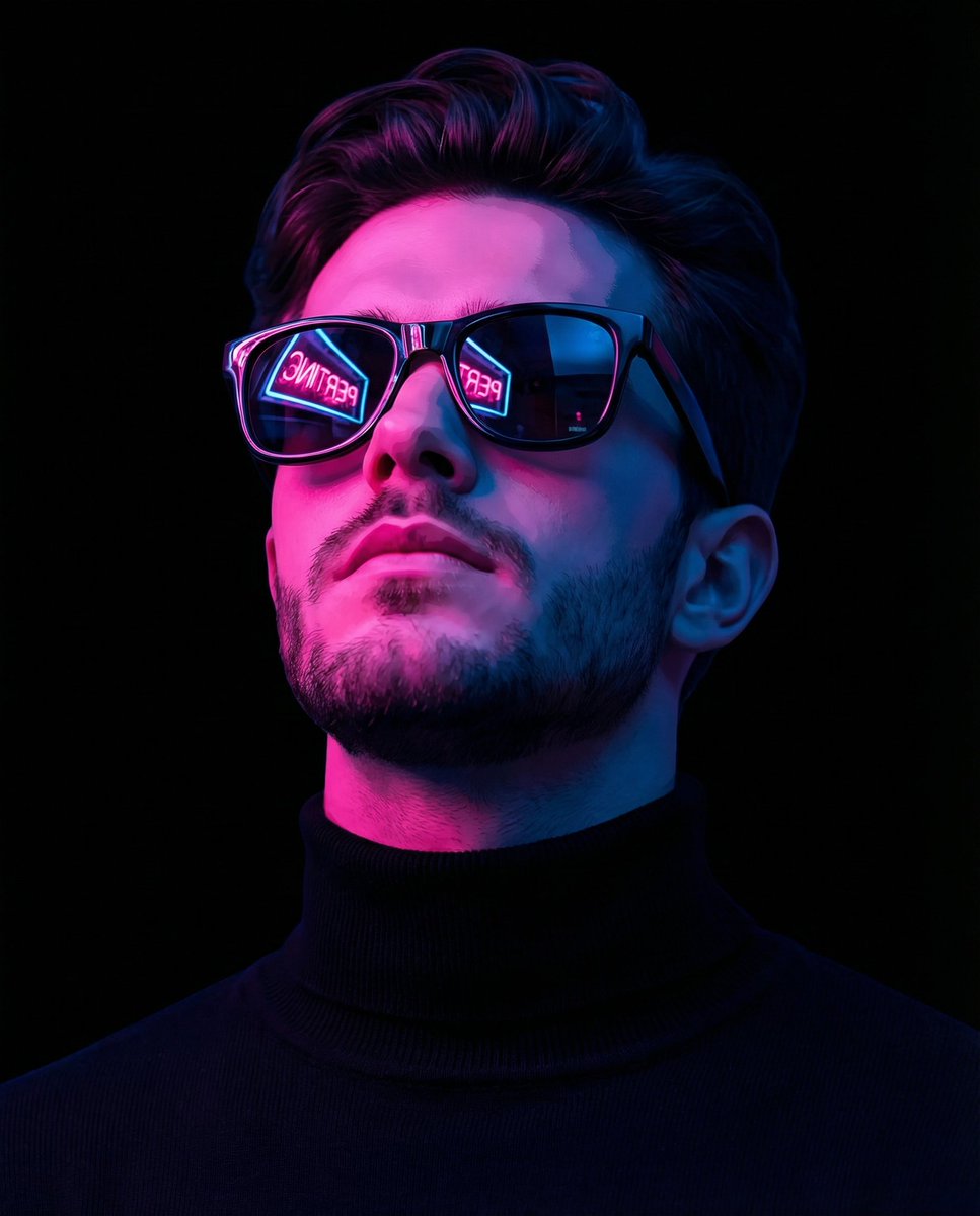 Cyber-Noir Stylized Portrait — example 1