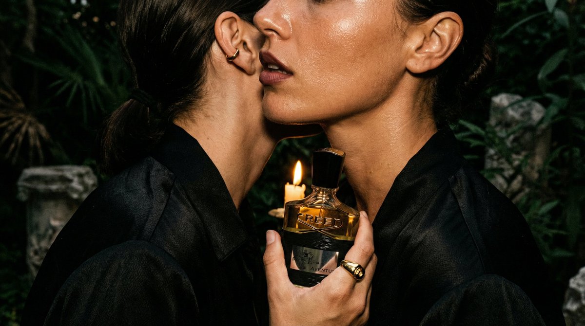 High-End Fashion Editorial Close-up (Creed Aventus) — example 2