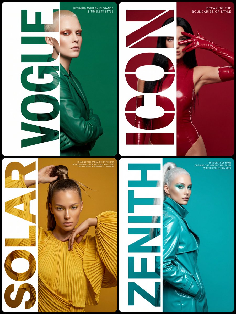 High-Fashion Typography Poster Template — example 1