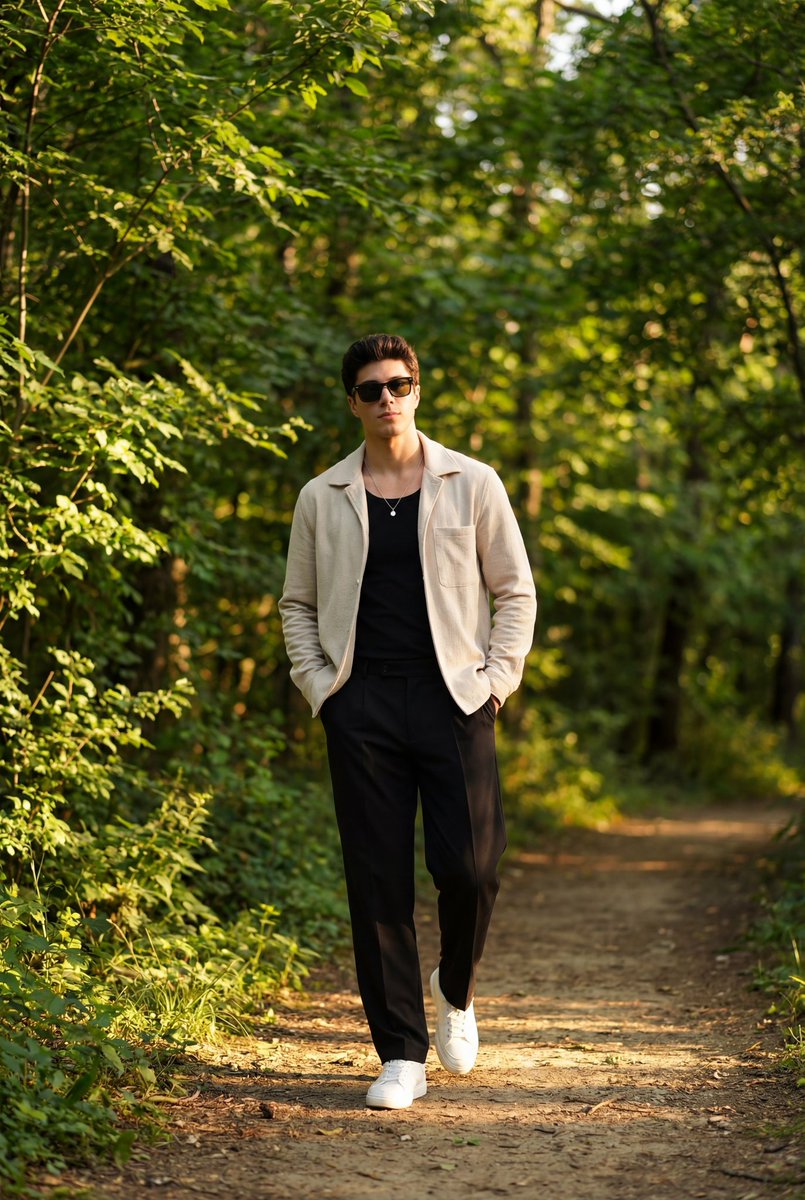 Golden Hour Outdoor Portrait of a Stylish Man — example 1