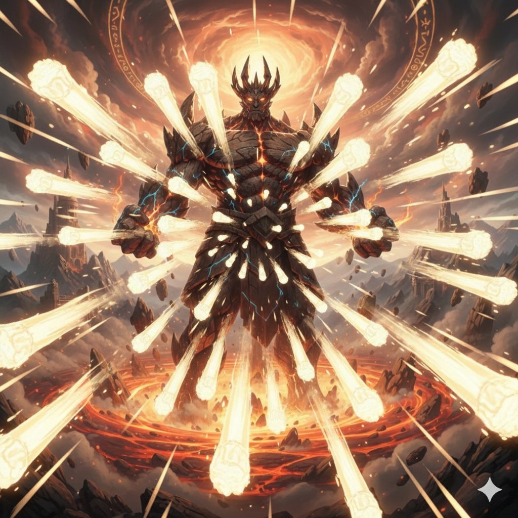 Titan with Hokuto Hyakuretsu Ken Generation — example 1