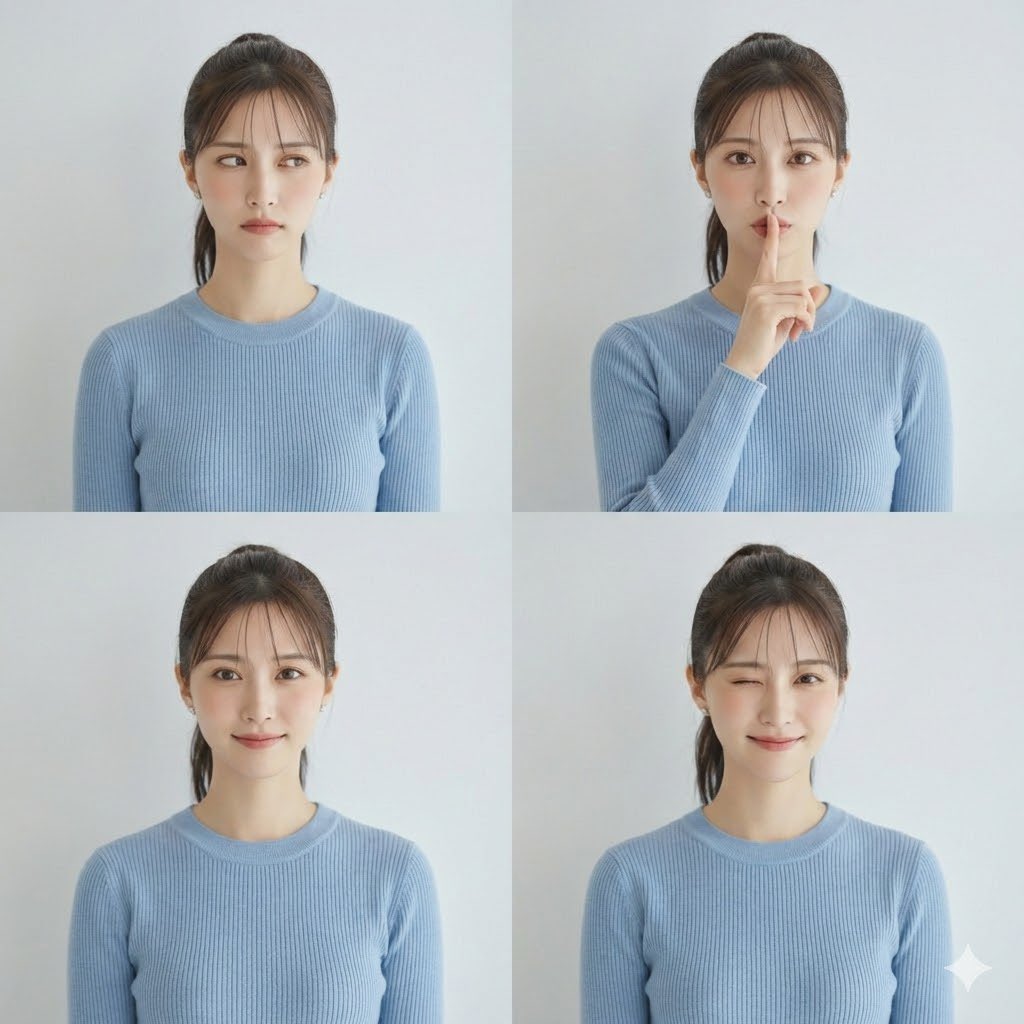 Nano Banana Pro Prompt: Changing Facial Expressions with Emojis — example 2
