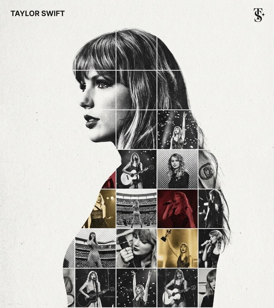Gallery-Quality Tribute Poster with Textured Photo Mosaic Silhouette