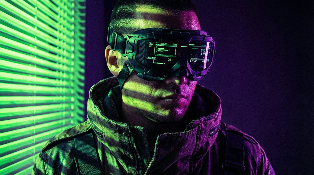 Neon Light High-Contrast Portrait Template — example 2