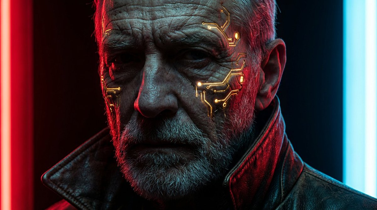 Neon Light High-Contrast Portrait Template — example 4