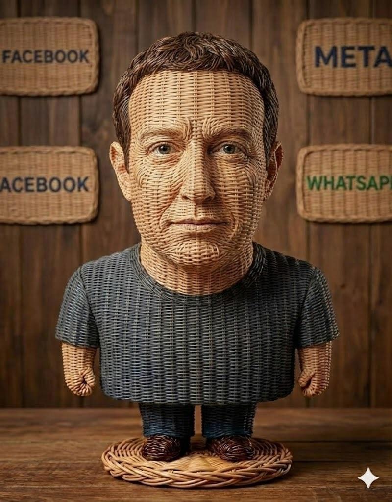 Stylized Wicker Caricature Figurine — example 3