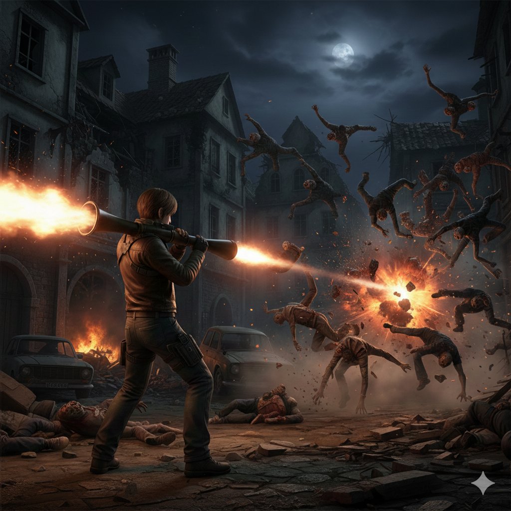Resident Evil Rocket Launcher Action Scene — example 2