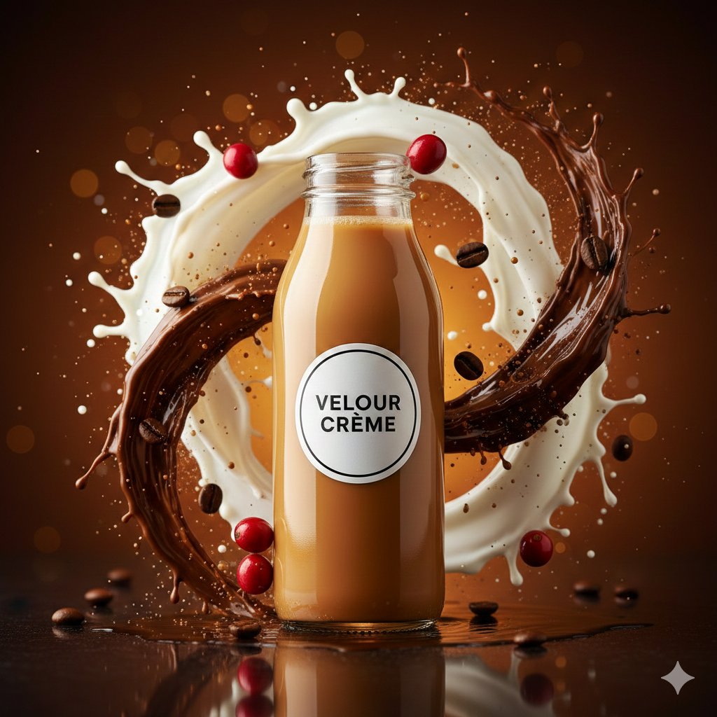 High-Speed Commercial Food Photography Prompt for Latte Bottle — example 1