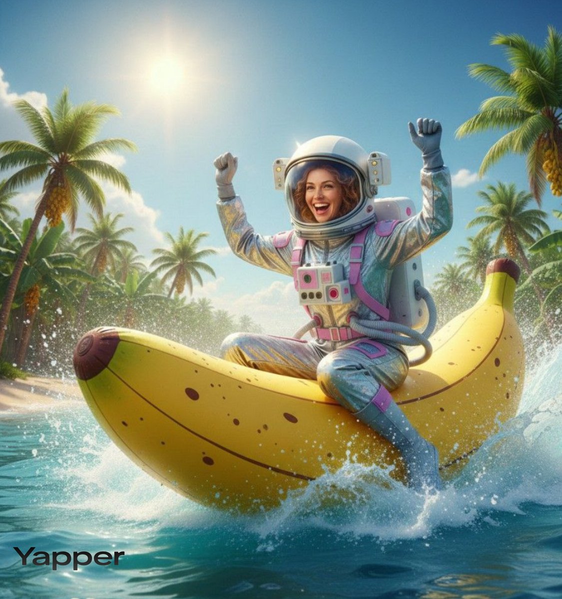 Dynamic Video Prompt: Banana Float Rocket — example 1