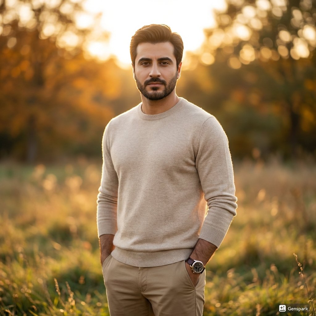 Golden Hour Fashion Portrait of a South Asian Man — example 2