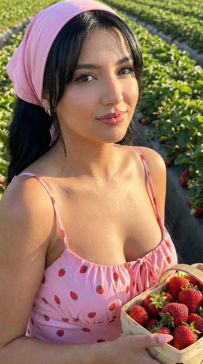 Strawberry Field High Fashion Editorial Portrait Prompt — example 1