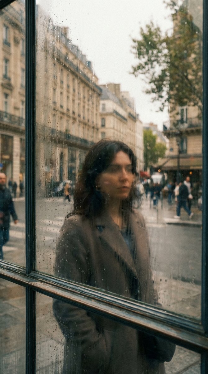 Layered Reflection in Glass Window — example 1