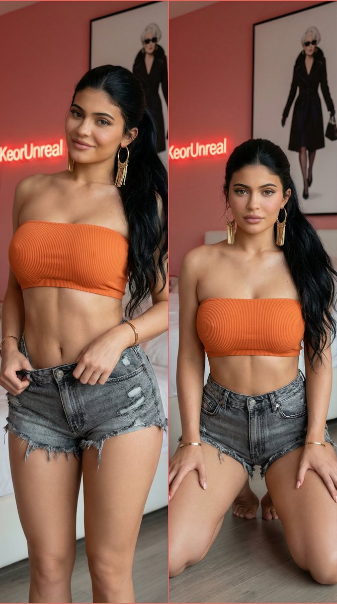 Hyper-Realistic Influencer Diptych Portrait — example 2