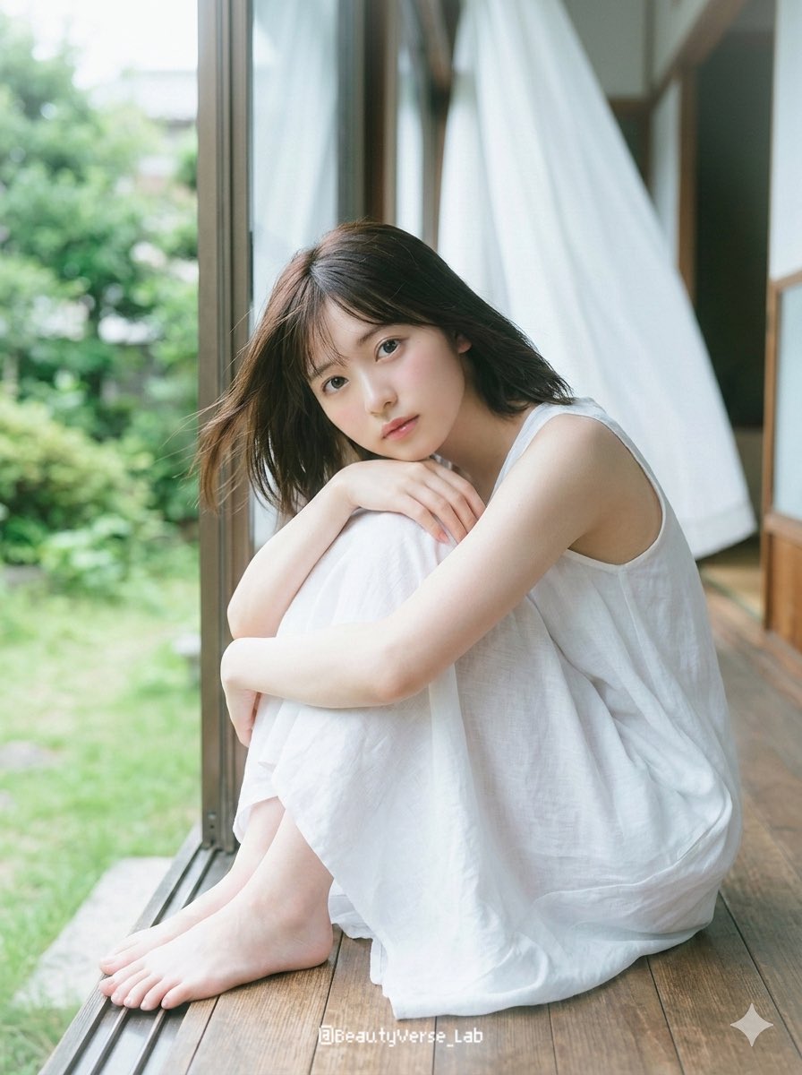 Translucent Airy Japanese Idol Photoshoot — example 2