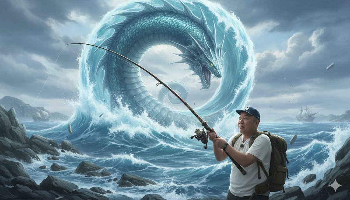 Image Generation Prompt: Nishimura Mizuki Fishing Leviathan — example 1