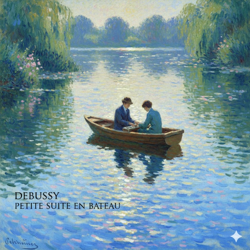 Debussy's 'En Bateau' in Monet Style Prompt — example 1