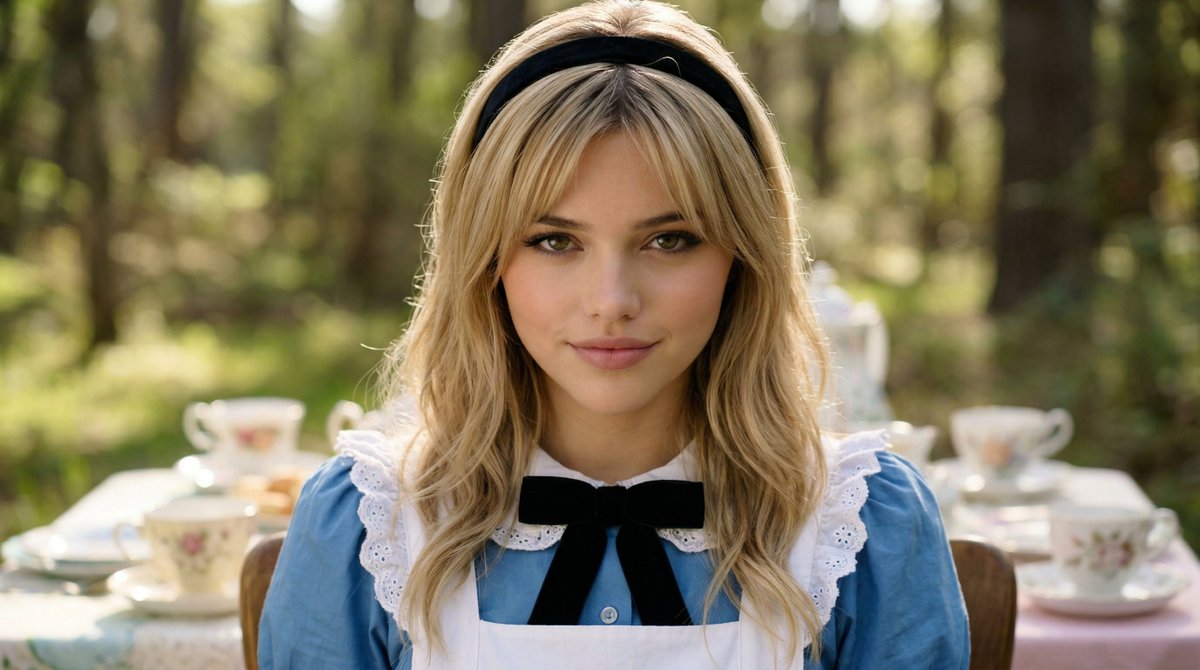 Cinematic Close-Up Portrait of Alice in Wonderland — example 2