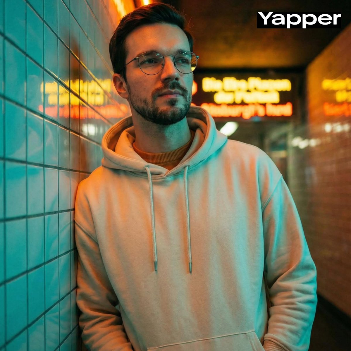 Cinematic Urban Streetwear Portrait with Neon Lighting — example 1