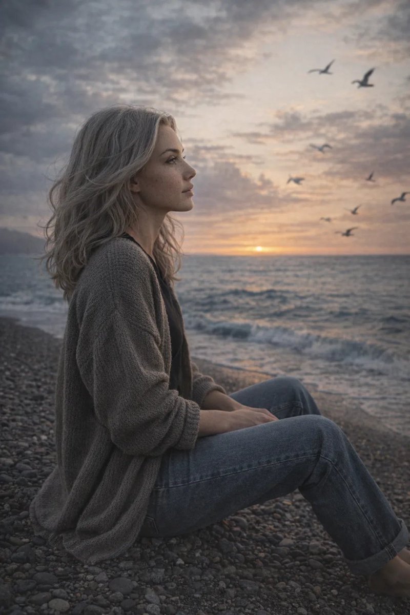 Cinematic Seaside Scene Prompt with Detailed Texture Requirements — example 1