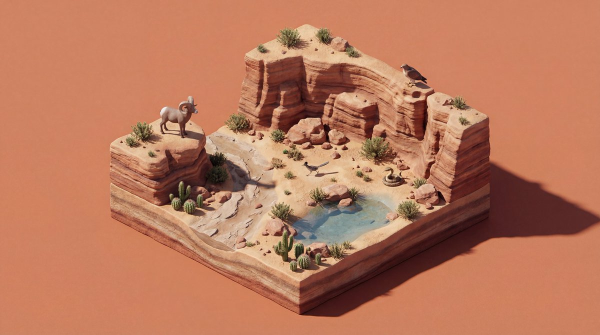 4K Wildlife Habitat Diorama Prompt — example 1