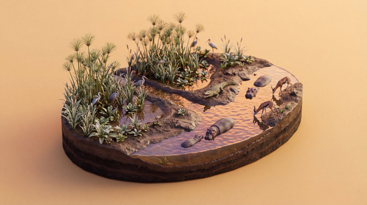 4K Wildlife Habitat Diorama Prompt — example 3