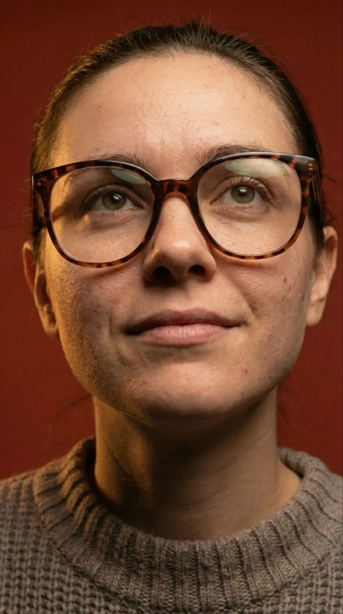 Macro Detail Portrait with Glasses and Skin Texture Prompt — example 1