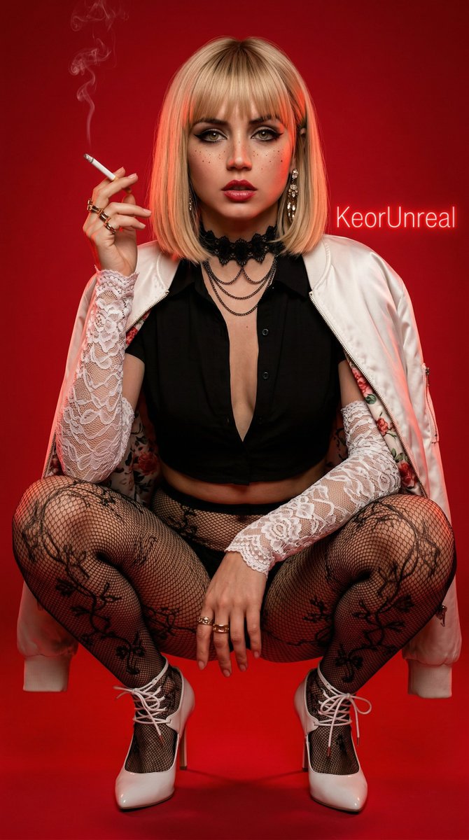 Edgy Fashion Portrait of a Smoking Celebrity — example 1