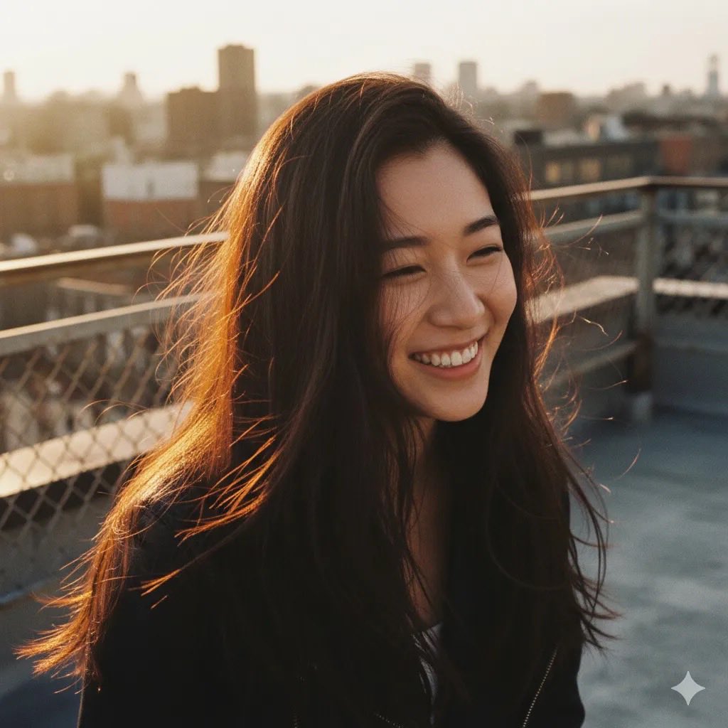 Rooftop Golden Hour Cinematic Portrait — example 1