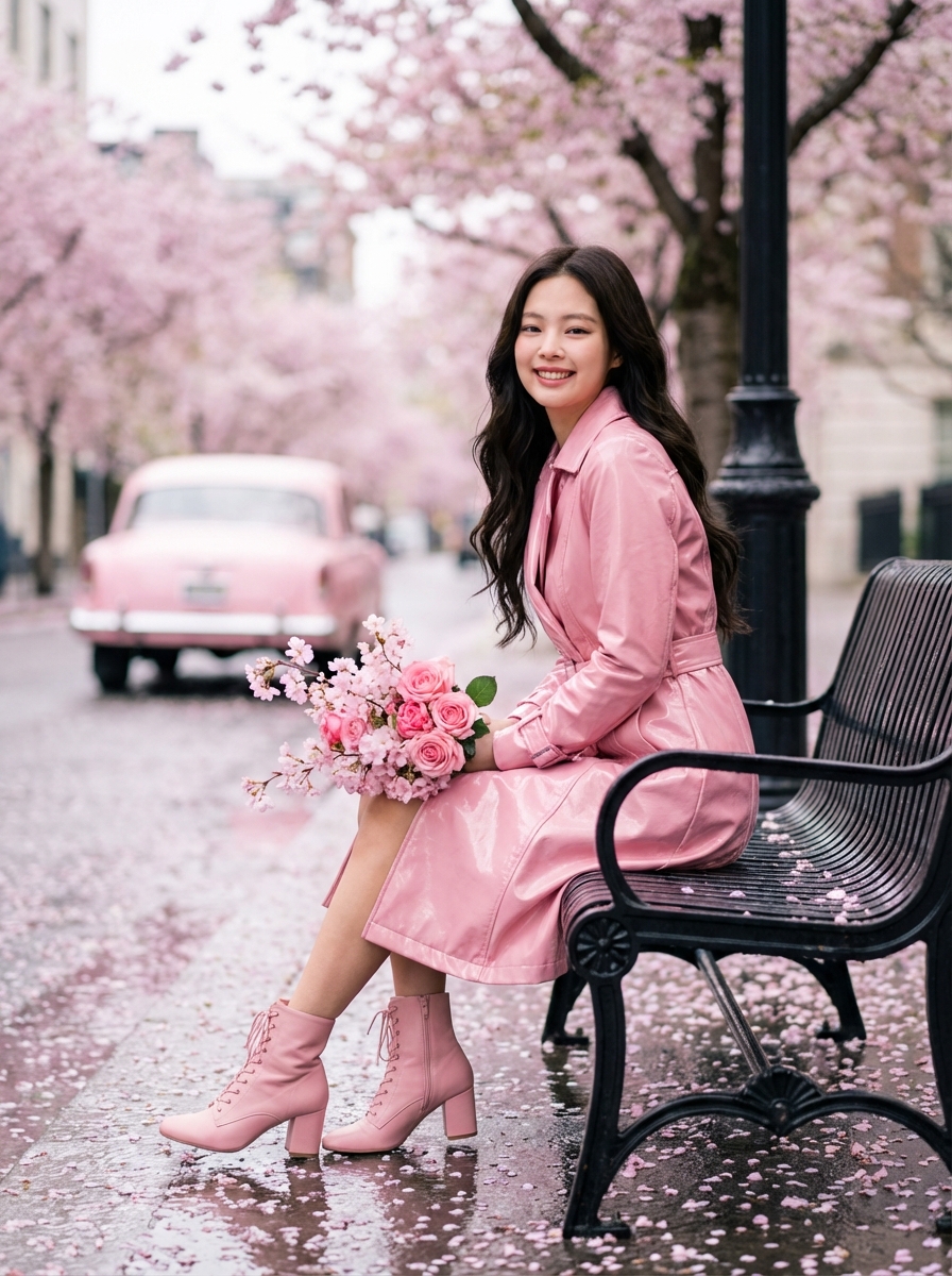 Jennie Kim Pink Spring Portrait