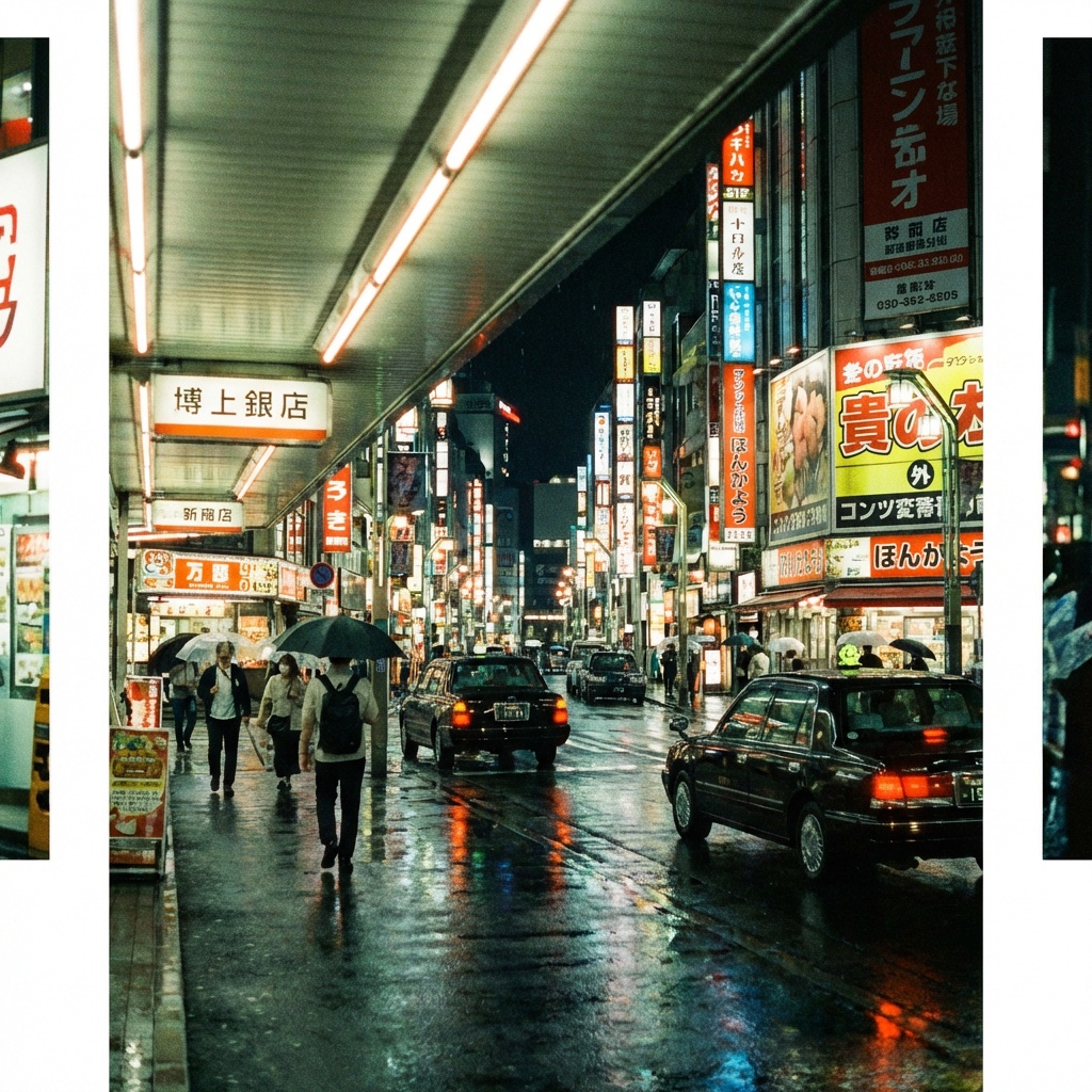 Cinematic Tokyo Street at Night — example 2