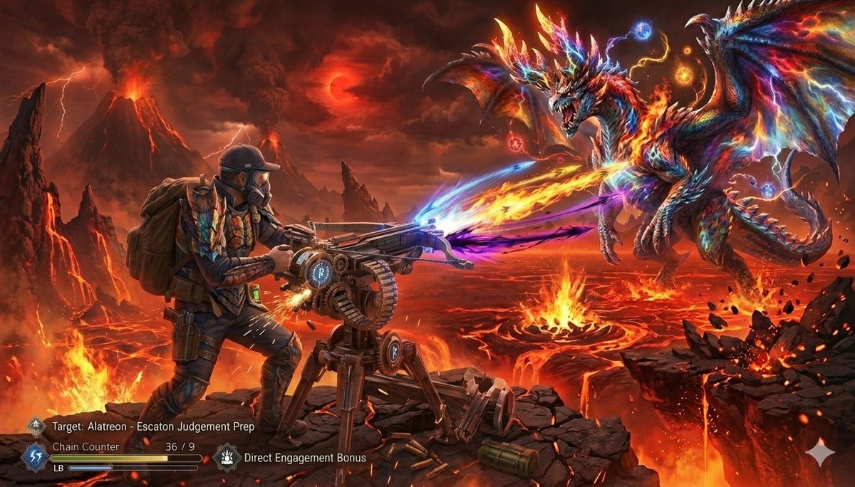 Monster Hunter Alatreon Battle Scene — example 1