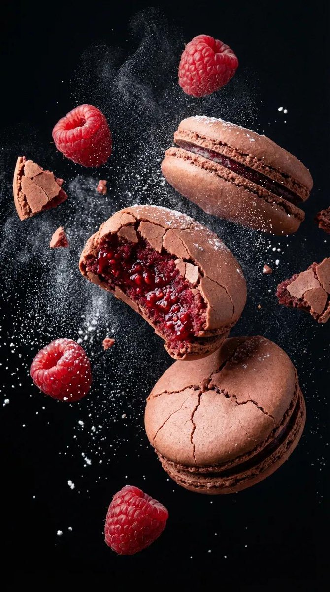 Luxury Floating Macarons Ad — example 1