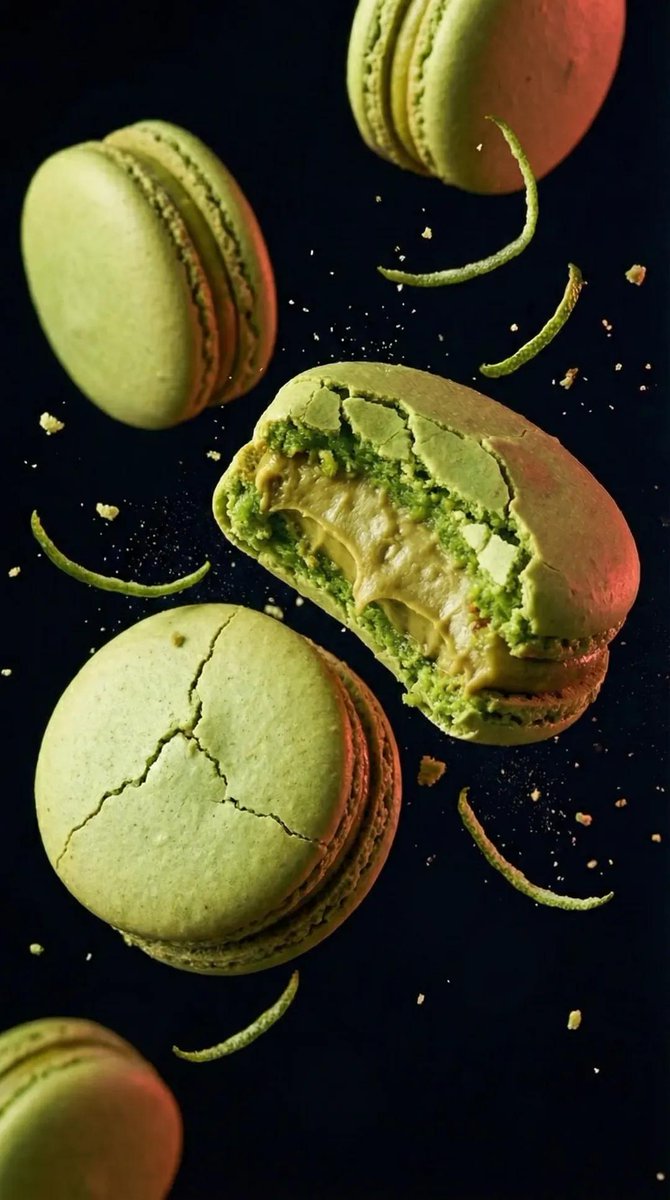 Luxury Floating Macarons Ad — example 2
