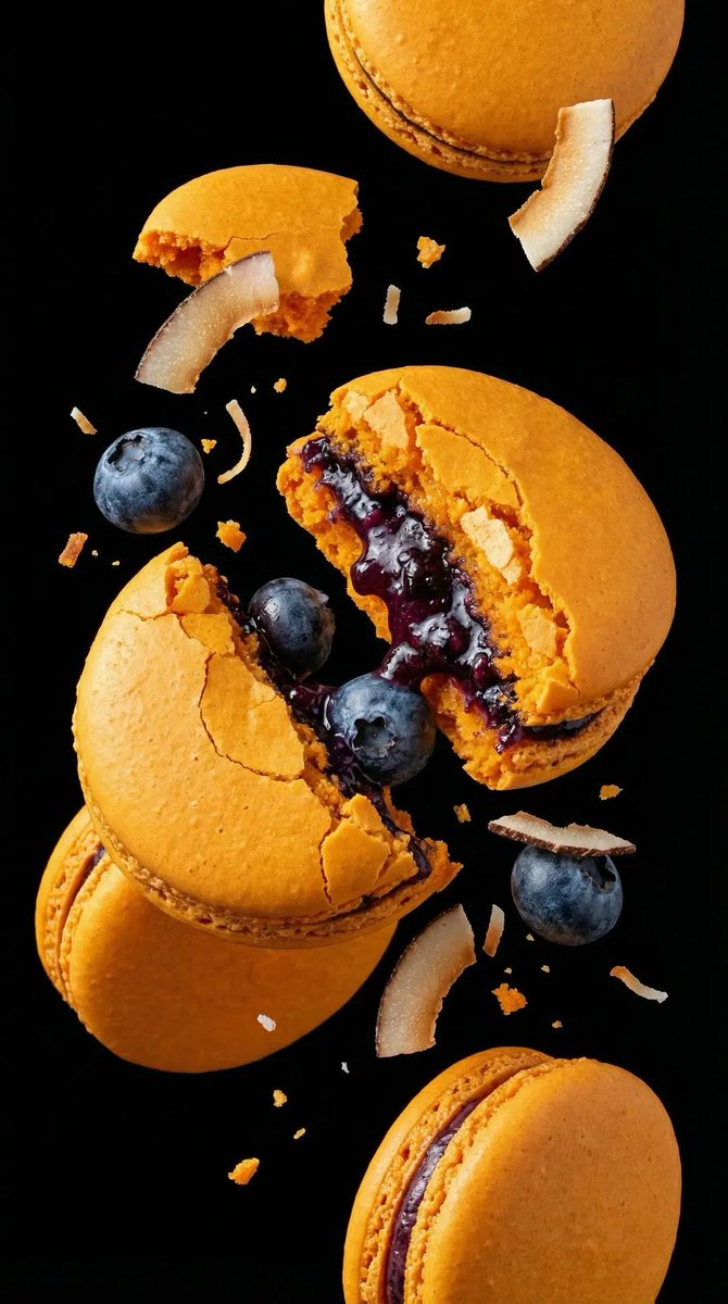 Luxury Floating Macarons Ad — example 3