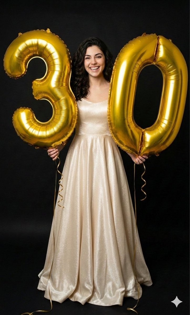 Metallic Gold Foil Birthday Portrait