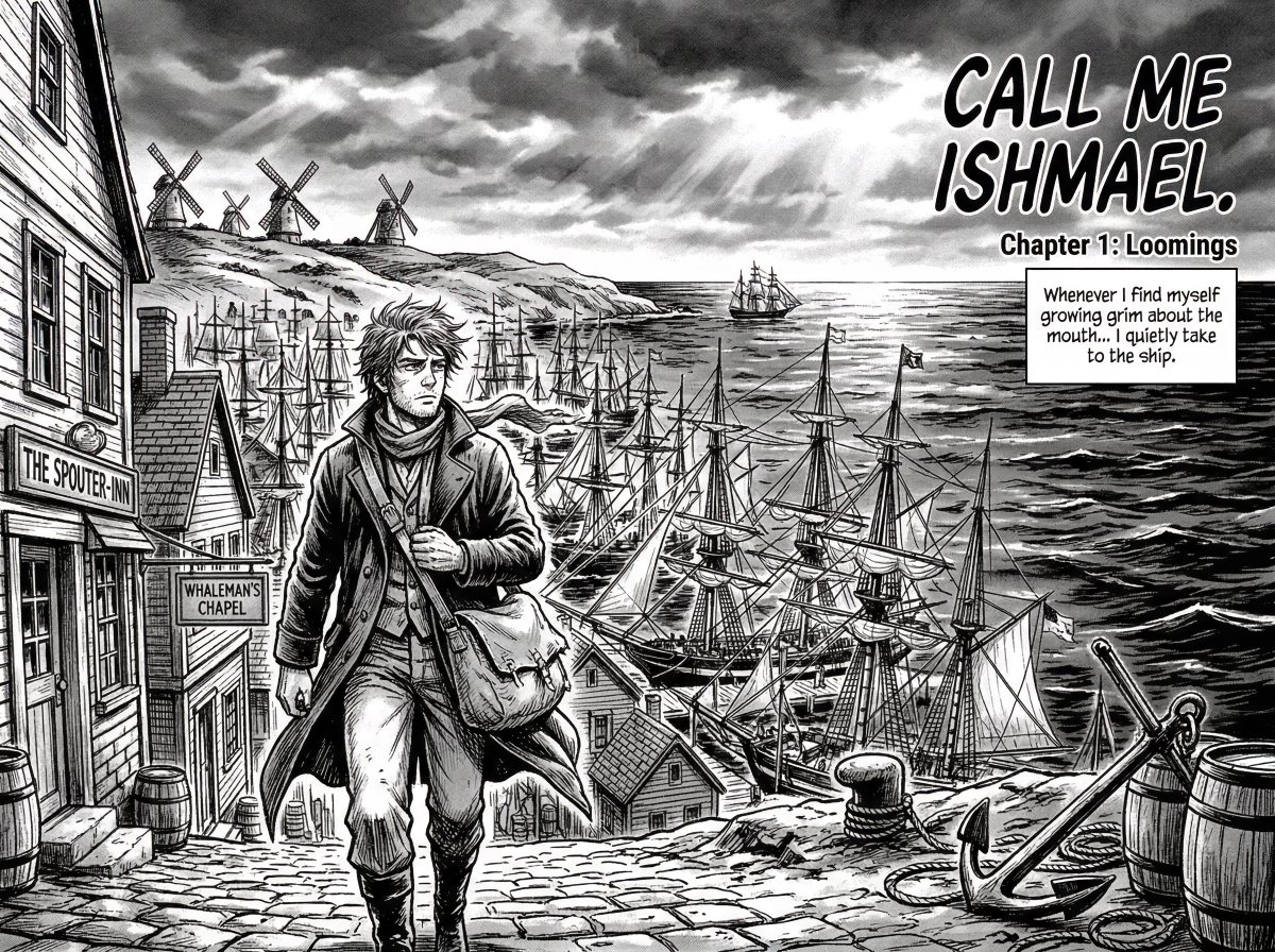 Manga Retelling of a Novel Opening — example 1