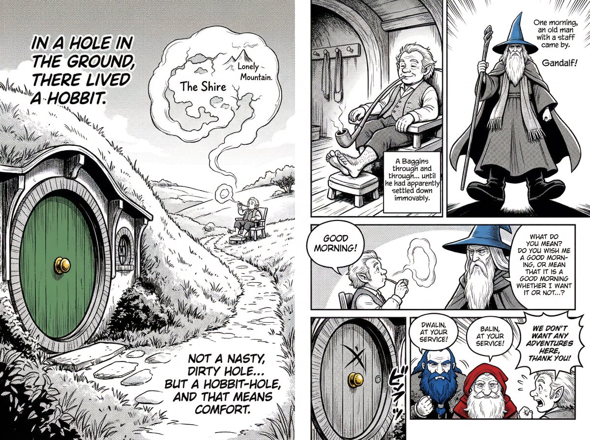Manga Retelling of a Novel Opening — example 4