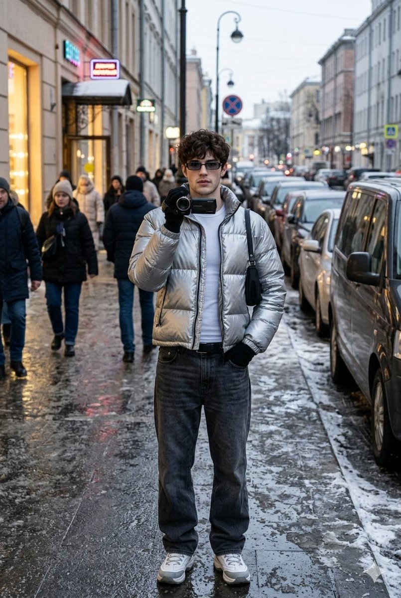 Ultra-Realistic Winter Street Photoshoot — example 1