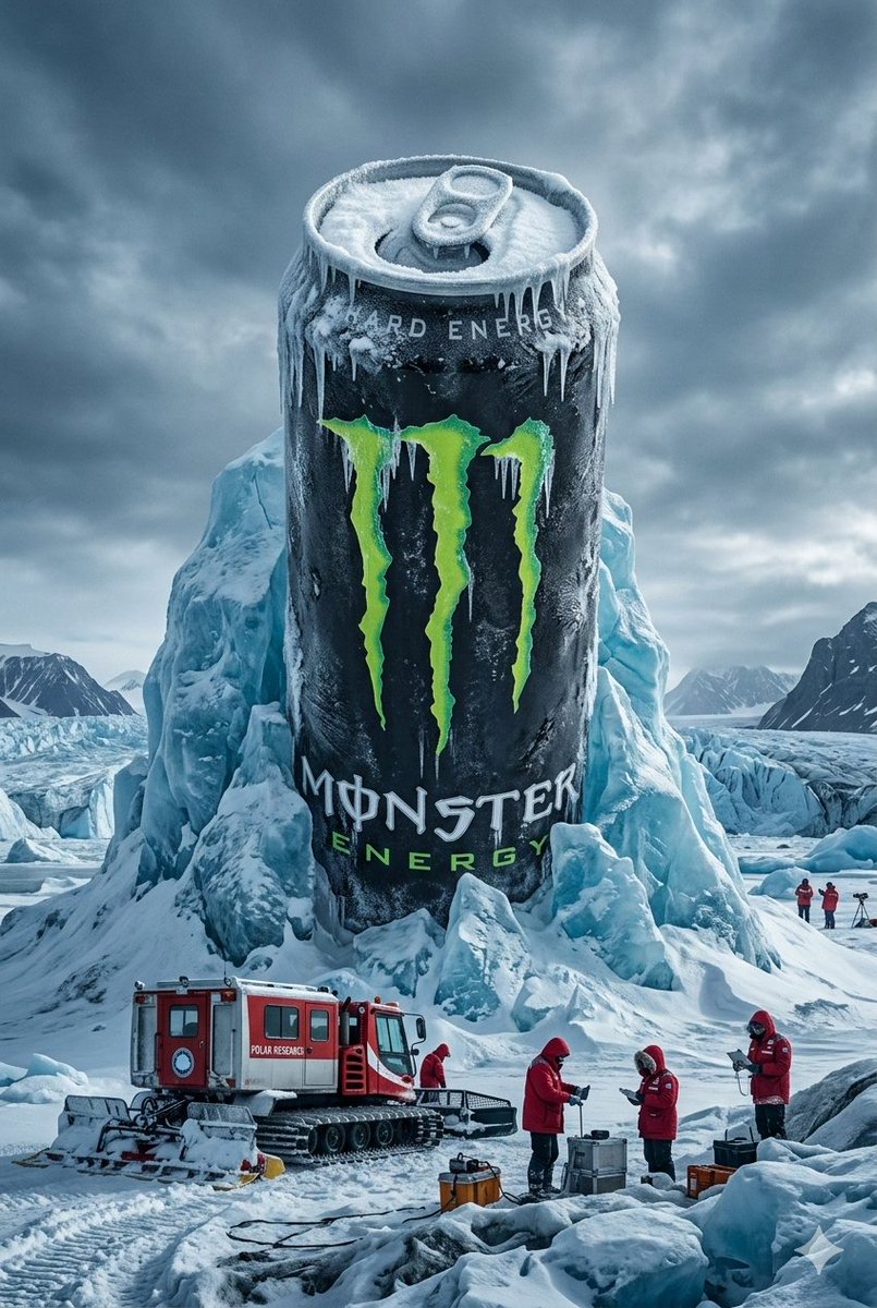 Monumental Monster Energy Can in the Arctic — example 2