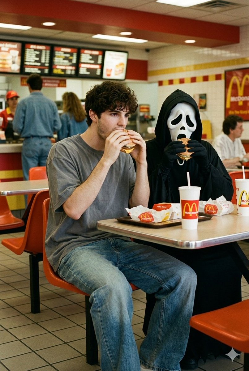 90s Horror McDonald's with Ghostface — example 2