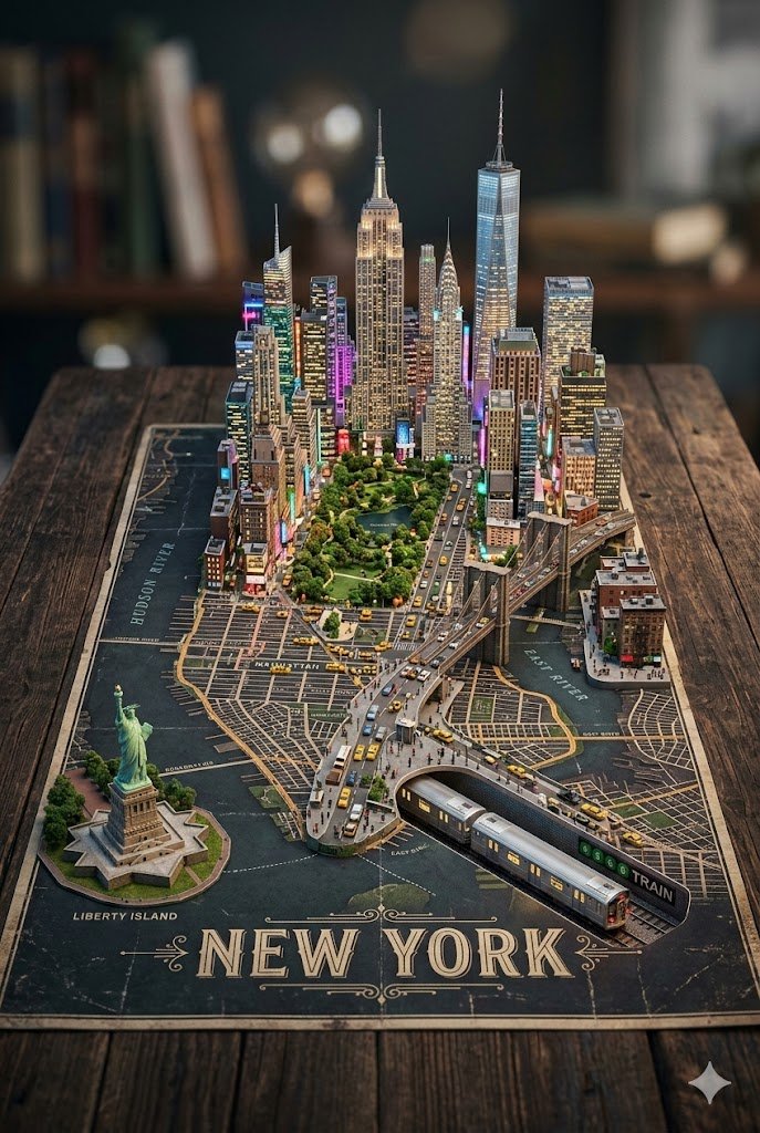 3D Miniature New York City Diorama — example 1