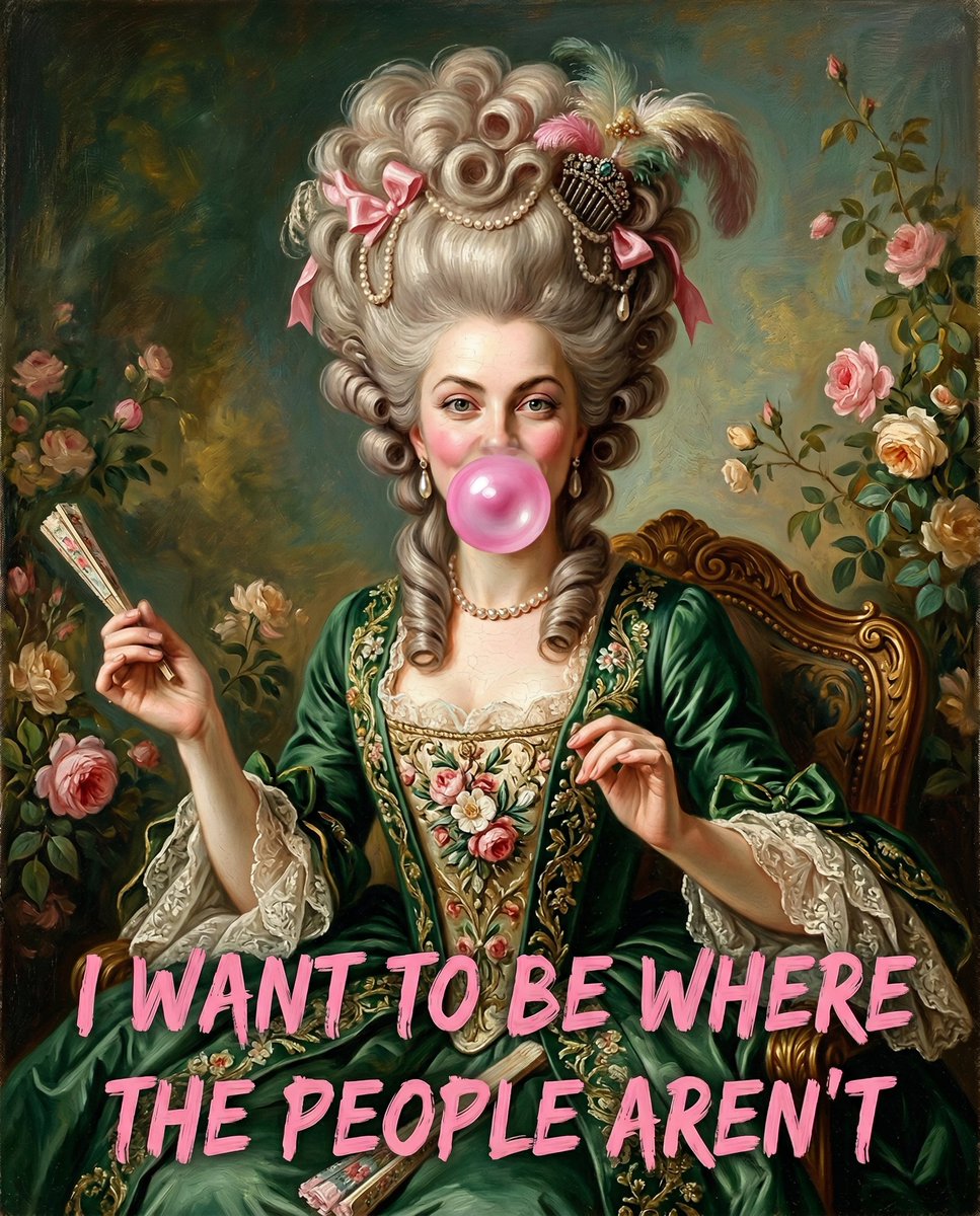 18th Century Woman Blowing Bubblegum — example 1