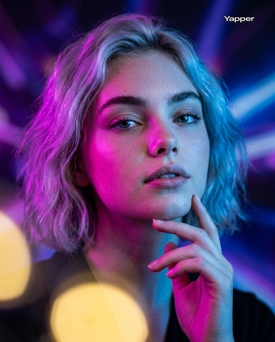 Neon Bi-Color Cinematic Portrait