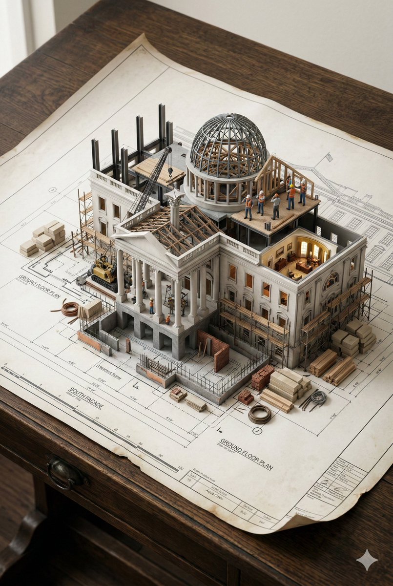 3D Miniature Architectural Blueprint Prompt — example 1